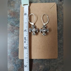 Brighton Cross Elegant Silver Earrings